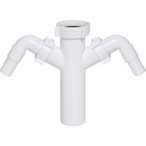 Raccord pour tuyaux de vidange de drain 1 1/2' x 40mm avec entrée double