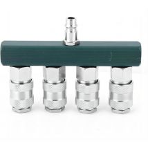 Raccord rapide 4 voies, distributeur de tuyau d'air 4 voies raccord pneumatique raccord de tuyau d'air NPT 1 / 4 pouce