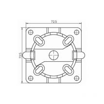 Came - Raccord rapide avec trou en plastique Max 20 Nm 001YM0116