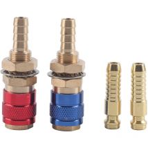 Jeffergarden 2 pièces 8mm refroidi à l'eau et adaptateur de gaz raccord de connecteur rapide pour torche de soudage tig