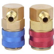 Jeffergarden Raccord rapide de climatisation R134A accessoires d'adaptateur de connecteur à 90 degrés non réglables