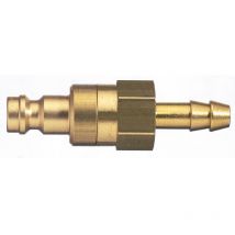 Raccord rapide pneumatique Legris Filetage femelle vers Femelle Européen, Profil rectus en Laiton nickelé ( Prix pour 1 )