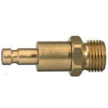 Raccord rapide pneumatique Legris Filetage Mâle vers Mâle M5 Mâle 5mm Profil rectus, Walther en Laiton nickelé ( Prix pour 1 )