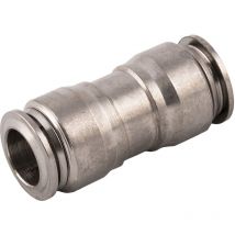 Raccord rapide pneumatique Rs Pro Tube 6mm en Laiton nickelé ( Prix pour Paquet de 10 )