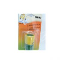 Raccord rapide stop 1/2' plastique pour tuyau d'arrosage sous blister Rehau 268133