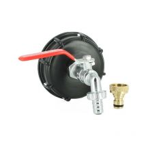 Multicuves - Raccord cuve S100X8 - Robinet laiton chromé 15 mm + Nez 20x27