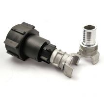Multitanks - Raccord S60x6 - symétrique Guillemin à verrou DN20 et demi raccord avec douille annelée 25mm