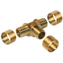 Quick Plomberie - Raccord Té laiton à glissement laiton D.16 pour tube en per