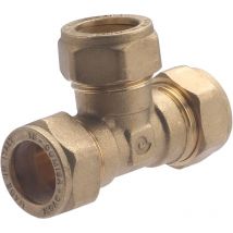 Quick Plomberie - centrale brico Raccord Té égal biconique laiton D.18 pour tube en cuivre