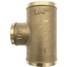 Monmobilierdesign - Raccord Té réduit à visser femelle en laiton ø 3/4' x 1/2' x 3/4' - à l'unité