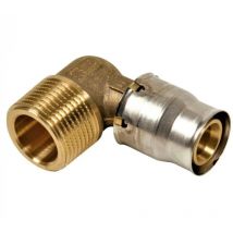 Raccordo tectite senza attrezzi, clip multistrato 20 mm, gomito maschio 15x21