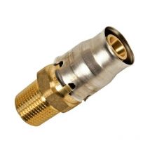 Alpex plus raccordo tectite senza attrezzi per multistrato da 16 mm, maschio fisso 15x21