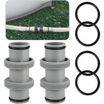 Raccord Tuyau Piscine 38mm,Raccord Pompe Piscine,Connecteur de Tuyau de Piscine pour Tuyau de ø 38 mm, Adaptateur de Tuyau de Piscine pour Intex