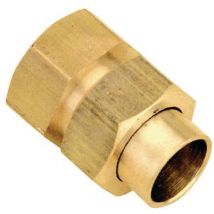 Raccord union 3 pièces droit - femelle 15 x 21 - 16 à souder - sachet de 2