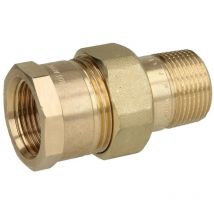 Raccord à visser en laiton rouge 3/4' ff/fm étanchement plat