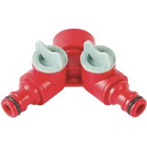 Presa rubinetto duplice con innesti rapidi - blister (2006)