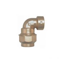 RACCORDO A GOMITO FEMMINA IN OTTONE 1"1/4 x 40