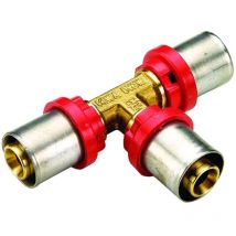 Raccordo a t intermedio ridotto per tubo multistrato a pressare modello al-cobrapex ø26x20x20 Tiemme raccorderie spa