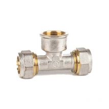 Raccordo a 't' a stringere filettato femmina per multistrato : Diametro - 20X1/2X20, Spessore - 2MM