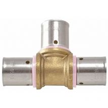 Raccordo a t uguale a crimpare in ottone D.12 per tubo Quick Plomberie
