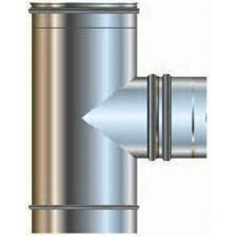 Raccordo a Tee 90°Inox Ø130 Aisi316L - Maschio Centrale - Mono Parete - Cordivari