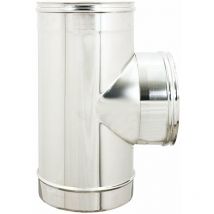 Raccordo a t per tubi in acciaio inox f. f. m. - 15cm