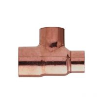 Raccordo a t rame a saldare intermedio ridotto serie 5000 ø18x14x14 rubinetterie bresciane