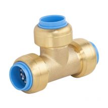Raccordo a t uguale diam. 14 mm ottone quick plomberie