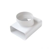 Raccordo a 't' vt per passaggio da tubo rettang. a tondo D.125 / 150x70 mm First