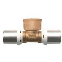 Raccordo a tee femmina ibp a pressare per multistrato