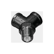Raccordo A 'Y' 1/4' – Ottone stampato – Filetto maschio e 2 femmine – Utensileria