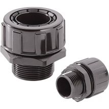 55502464 silvyn mpc M25 bk Raccordo a vite del tubo flessibile Nero M25 25 mm Piatto 1 pz. - Lapp