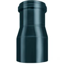 Raccordo - acciaio 0.8 l 165 mm riduzione di sezione da 80f x 100m sp.0,8 nero smaltato