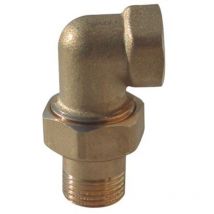 Raccordo curvo 3 pezzi ottone giallo mF 1/2 ' tubo acqua giunzione bocchettone