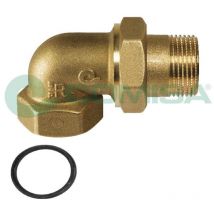 Raccordo curvo 3 pezzi ottone giallo mF 3/4 " tubo acqua giunzione bocchettone