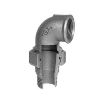Raccordo curvo a bocchettone maschio femmina in ghisa malleabile zincata 1' Georg Fischer