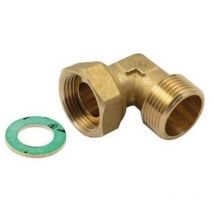 Raccordo curvo m-f con girello e guarnizione piana