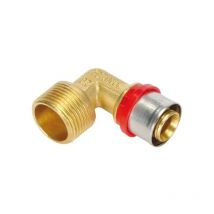 Raccordo curvo maschio a pressare per tubo multistrato modello cobrapress 3/4' ø20x2 Tiemme