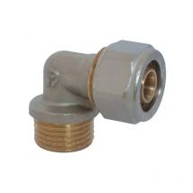Raccordo curvo maschio a stringere per tubo multistrato serie 7250 3/4 Ø20 Rinaldi E Pettinaroli