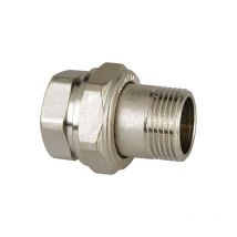 Raccordo diritto 3 pezzi maschio femmina in ottone cromato serie 1200 1/2' Icma