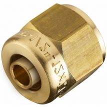 Raccordo diritto con dado di compressione libero in ottone F 12 x 17 per tubo acciaio QUICK PLOMBERIE