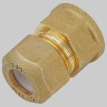 Raccordo diritto femmina con ogiva in ptfe per tubo rame modello 1200 1/2 ø12 Tiemme