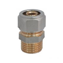 Raccordo diritto maschio a stringere per tubo multistrato serie 7250 1 ø26 Rinaldi E Pettinaroli