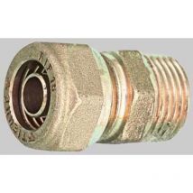 Raccordo diritto maschio per tubo cobra-pex 1/2 x 15 s. 2,5 Tiemme