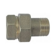Raccordo diritto mf 3 pezzi ottone giallo 1"1/4