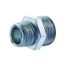 Raccordo diritto ridotto maschio maschio in acciaio zincato 3/8'x1/8' Raccorderie Metalliche