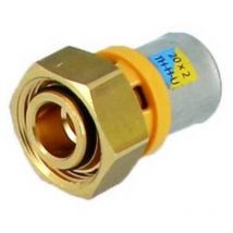 Raccordo diritto sede piana con girello e guar. a pressare multistrato Misura: 1/2' x 16