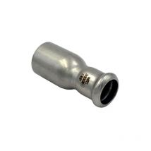 Raccordo dritto ridotto a pressare maschio femmina in acciaio inox serie inoxpres uniko ø35x22 Raccorderie Metalliche