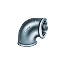 Raccordo gomito ghisa zincato 90o attacco f/f femmina femmina 1/2' curva