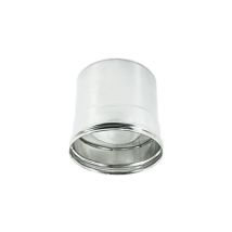 Raccordo inox f da 140mm per collegare tubo flessibile a tubo rigido